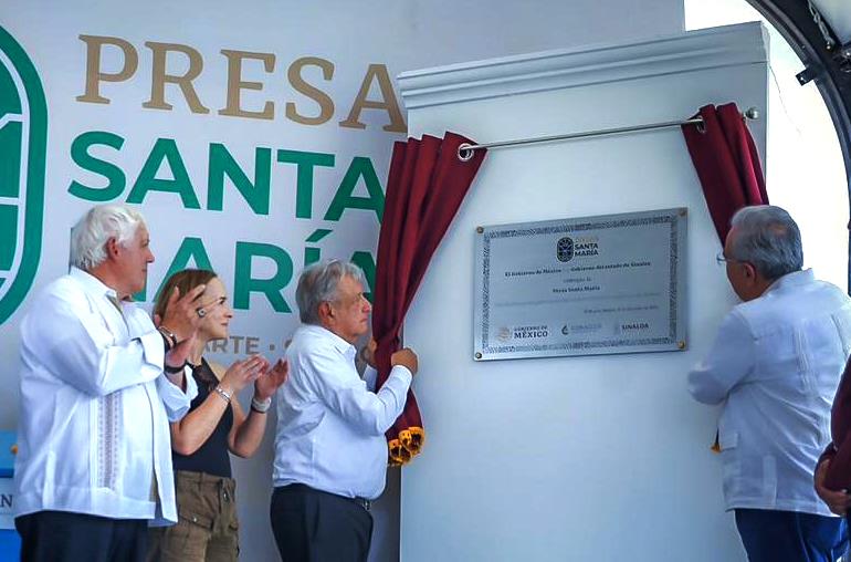 Inauguran presa Sta maria